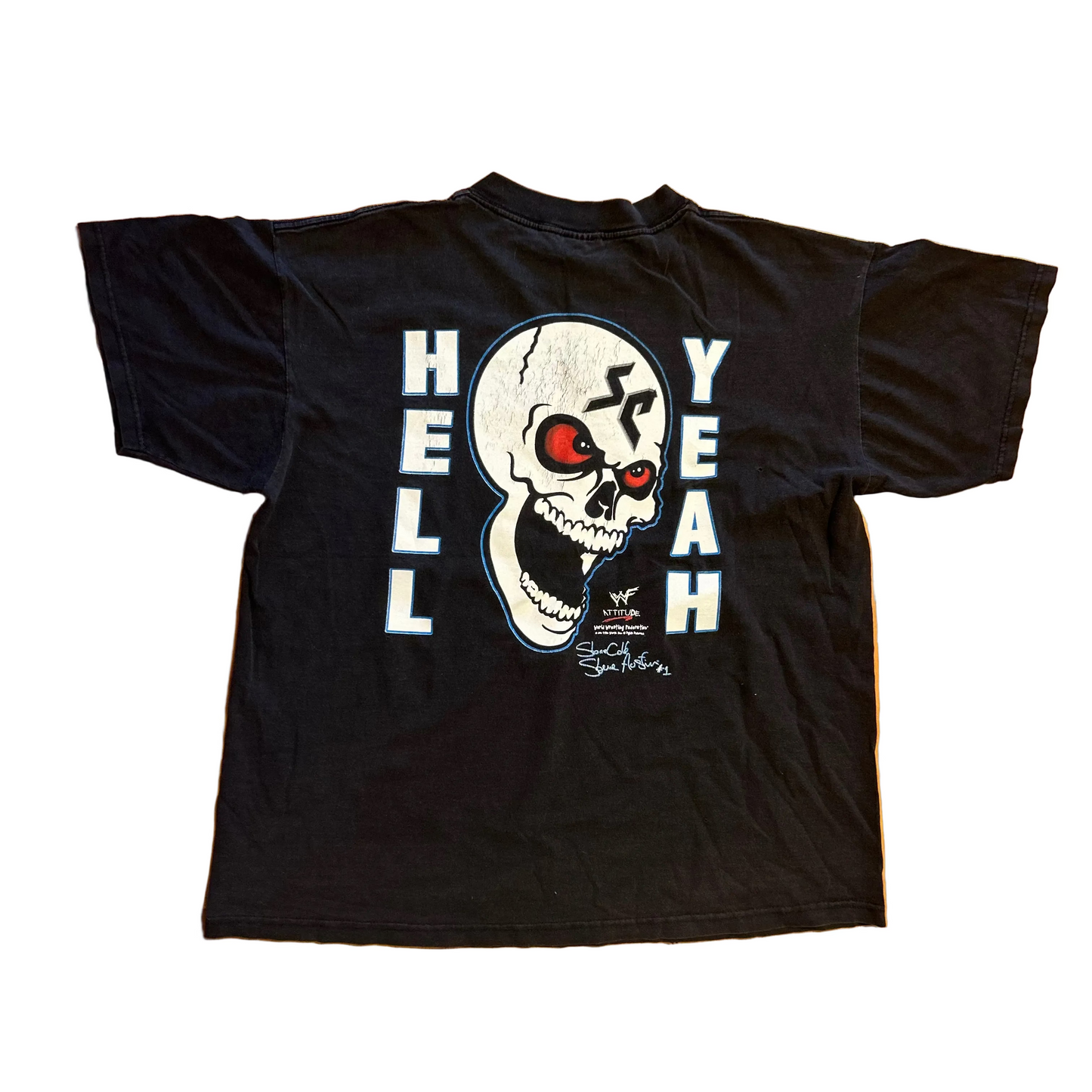 90's WWE Stone Cold Steve Austin Raise Some Hell Black Tshirt - Large - 23" x 28"