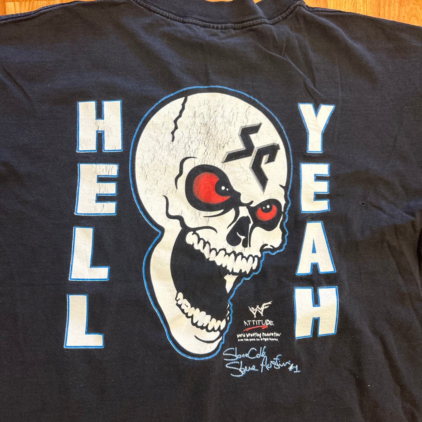 90's WWE Stone Cold Steve Austin Raise Some Hell Black Tshirt - Large - 23" x 28"