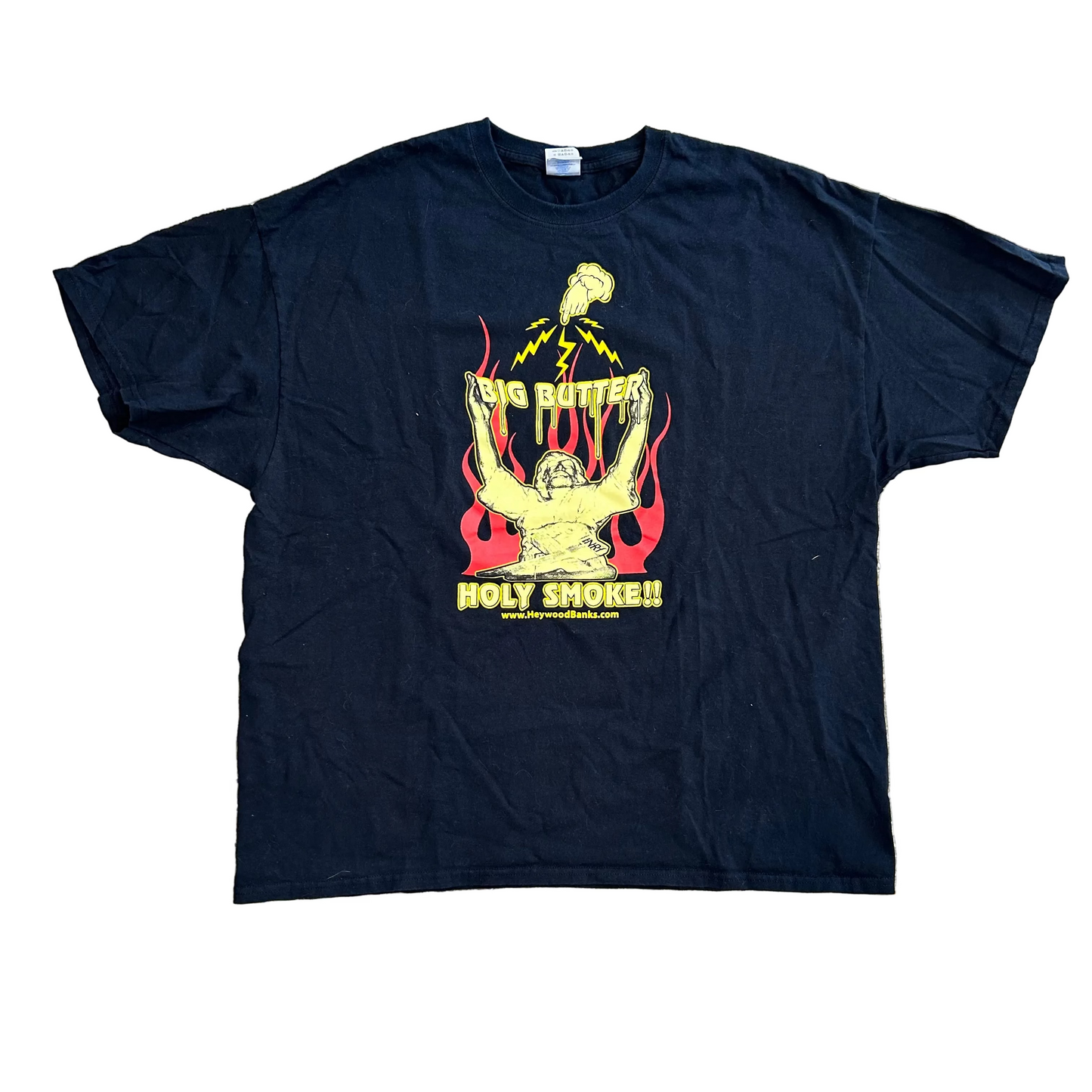 Heywood Banks Big Butter Holy Smoke Black Tshirt - XLarge - 26" x 30"