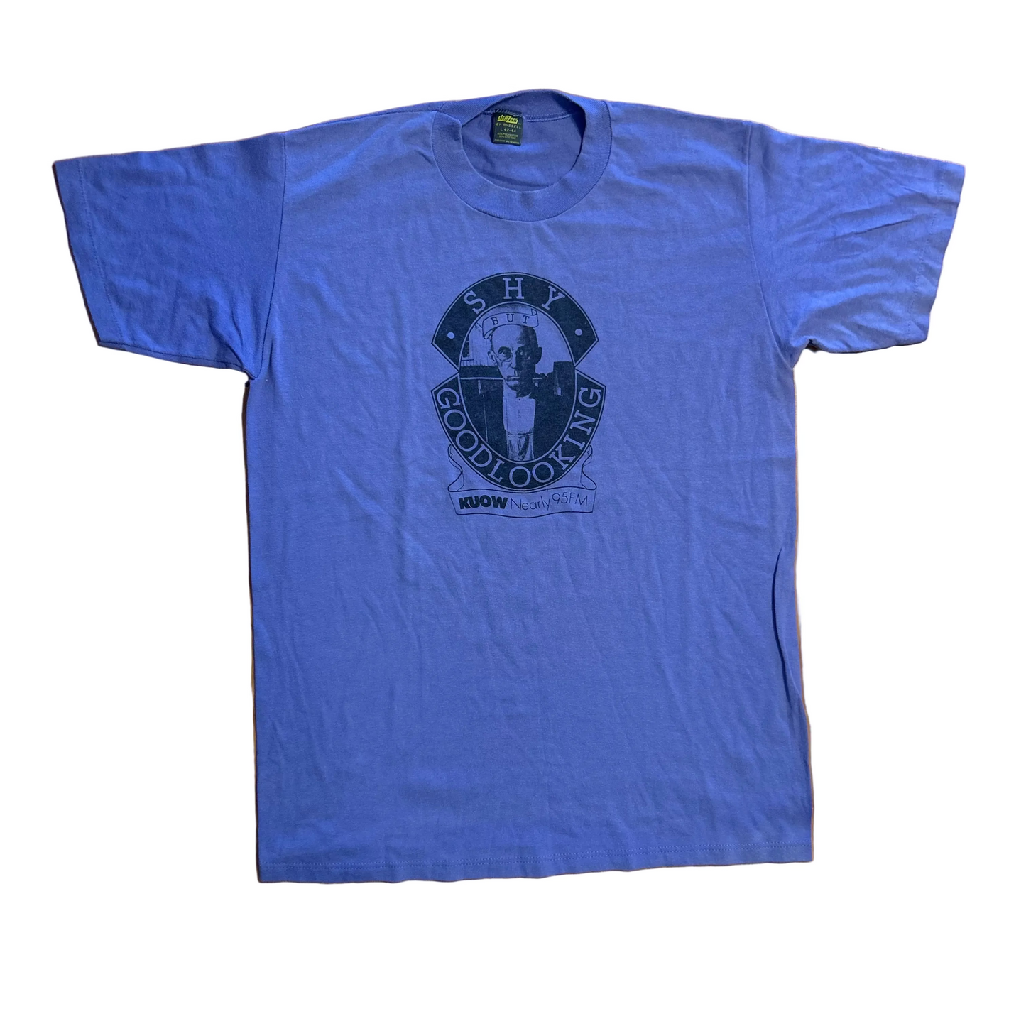 80's Jerzees Russell Shy But Good Looking Purple Tshirt - Medium - 20" x 28"