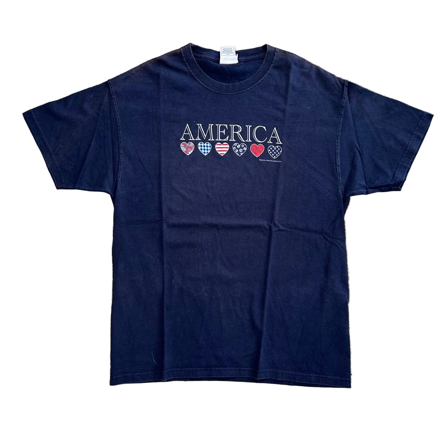 America Sonoma Navy Blue Tshirt - Medium - 21" x 29"