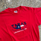 Texas Lone Star State Red Embroidered Tshirt - Small - 19" x 27"