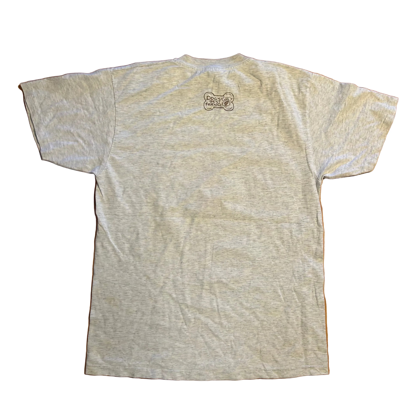 90's Your Mutt's More Than A Friend Dog Grey Tshirt - Medium - 21" x 29"