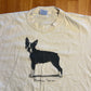 Gildan Boston Terrier White Tshirt - Large - 23" x 27"