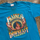90's Maines Down East Diner Blue Tshirt - Large - 22" x 30.5"
