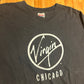 Hanes Comfort T Virgin Chicago Music Black Cotton Tshirt - XLarge - 25" x 28"