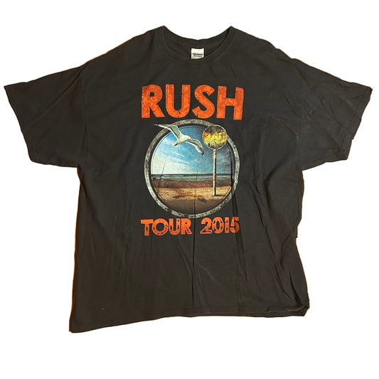 Gildan Ultra Cotton Rush Tour 2015 Music Black Tshirt - XLarge - 25.5" x 30.5"
