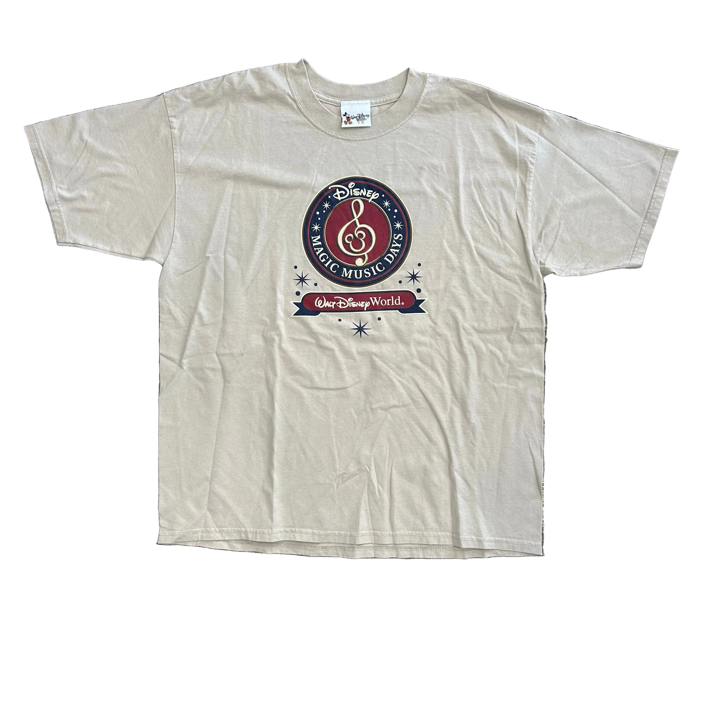 Walt Disney World Magic Music Cream Tshirt - Large - 23.5" x 30"