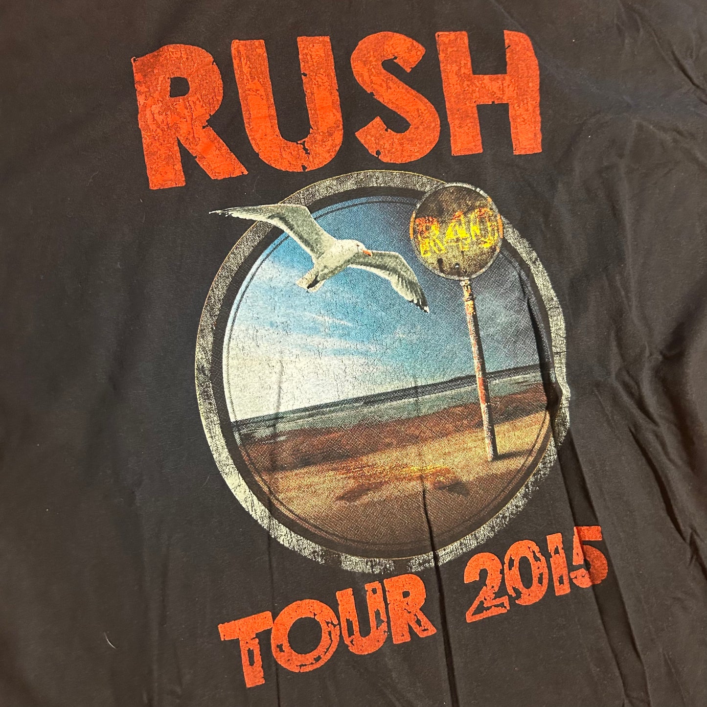 Gildan Ultra Cotton Rush Tour 2015 Music Black Tshirt - XLarge - 25.5" x 30.5"