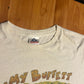 Alstyle Jimmy Buffett 2002 Far Side of the World Music Tour White Cotton Distressed Longsleeve Shirt - XLarge - 24" x 28"