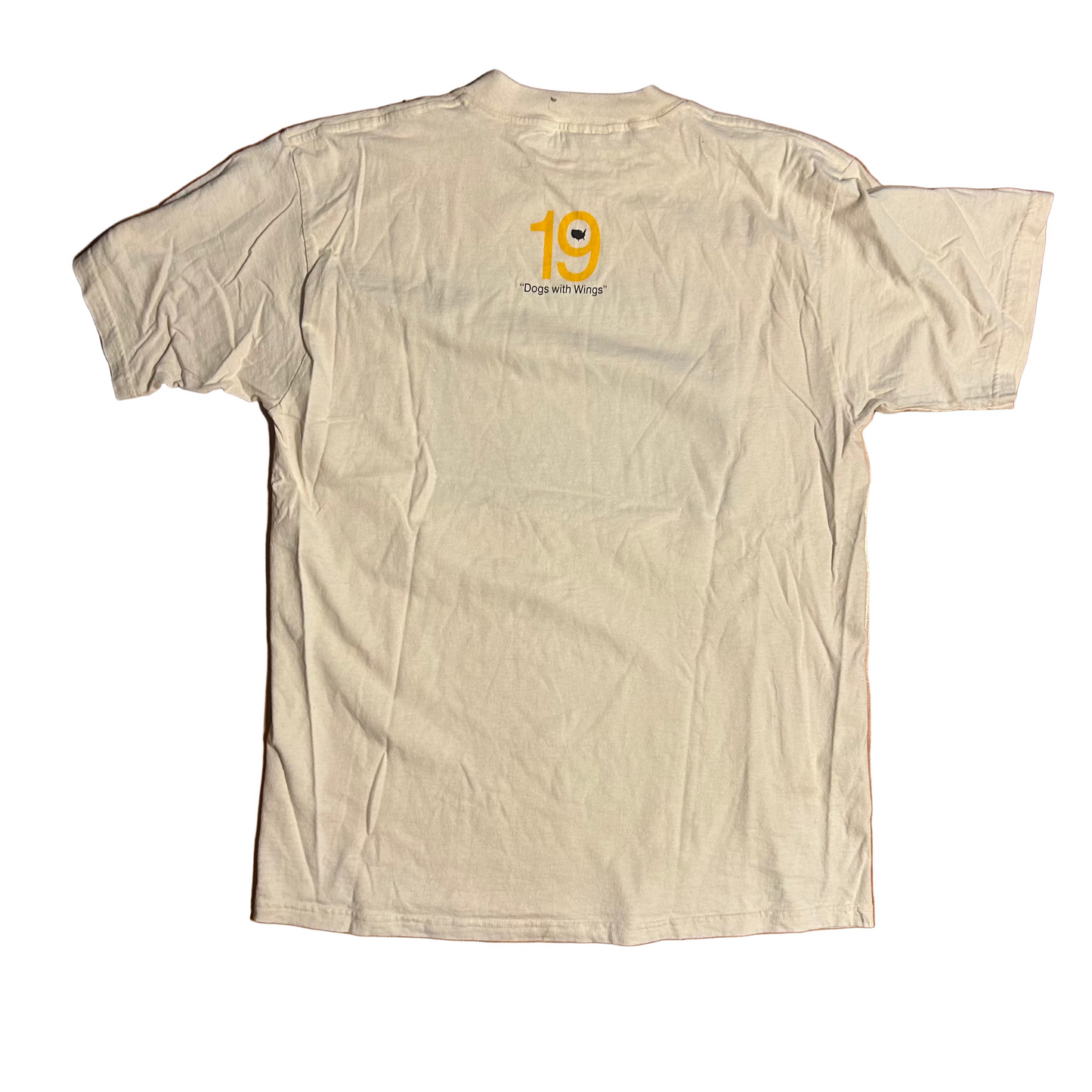 Tultex Tom Petty and the Heartbreakers 1995 Tour 19 Dogs with Wings White Yellow Tshirt - Large - 22.5" x 31"