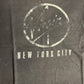 90's Virgin Clothing Company London New York City Music Black Cotton Distressed Tshirt - Large - 22" x 27"