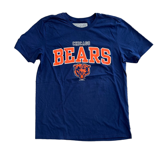 Chicago Bears NFL Football Navy Blue Tshirt - Medium - 21" x 28"