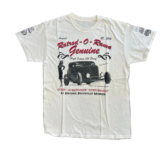Ratrod O Rama White Tshirt - Small - 19" x 27"