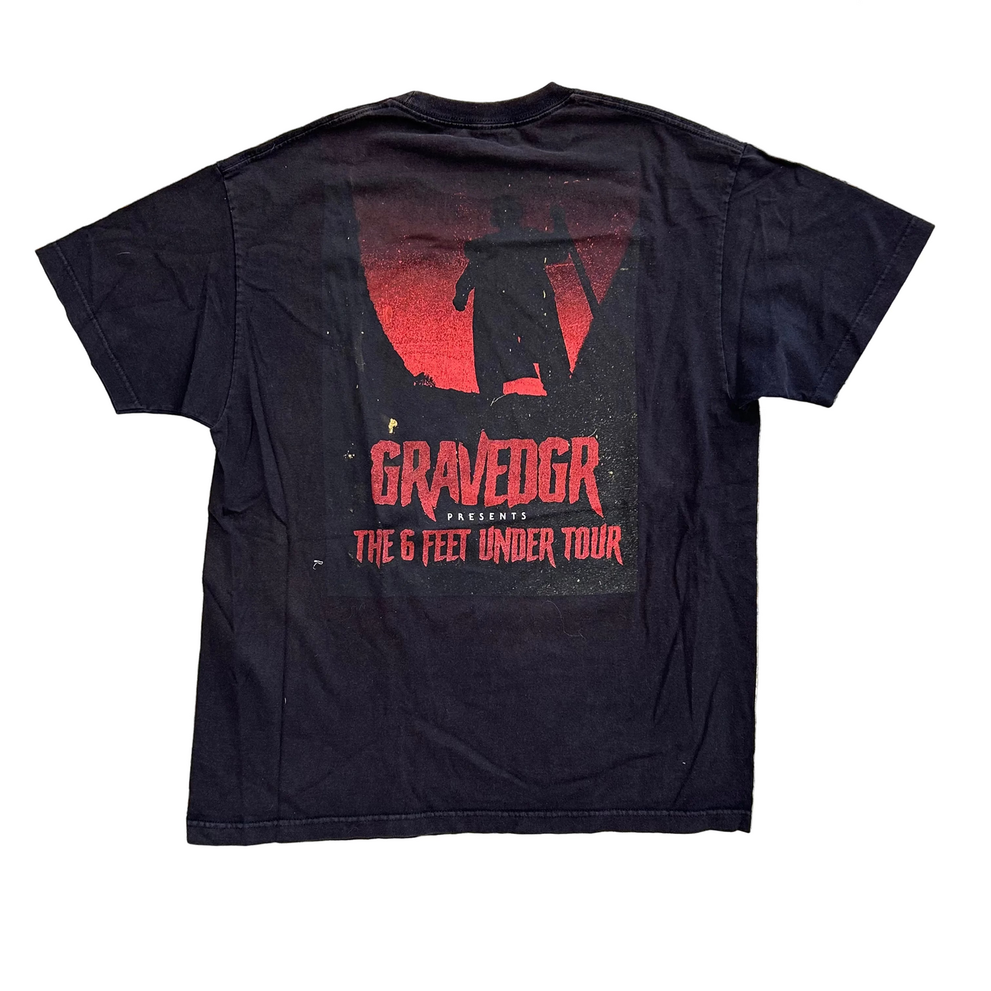 Gravedgr 6 Feet Under Tour Black Tshirt - XLarge - 24" x 30"