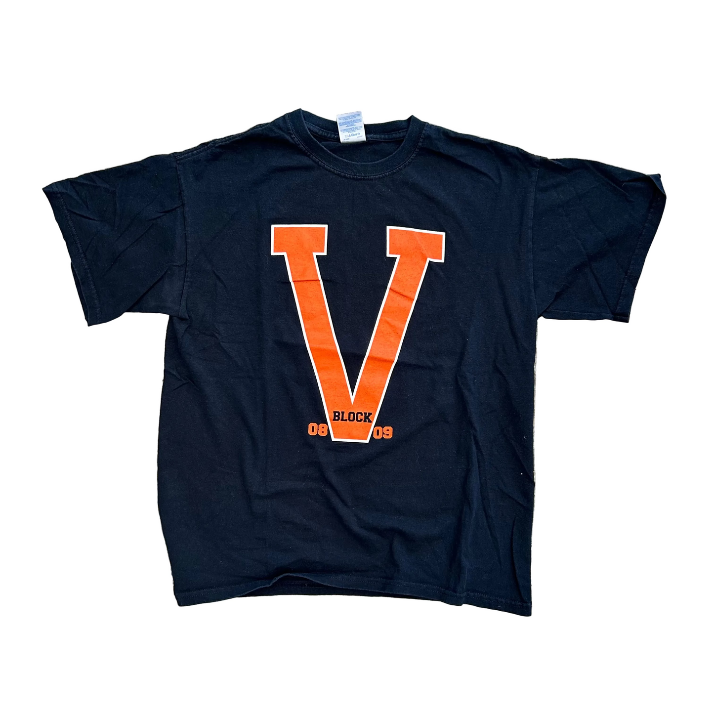 V Block Black Tshirt - Small - 19" x 24.5"