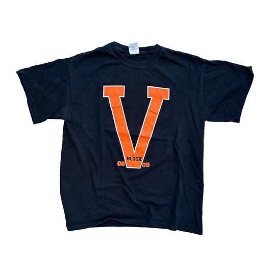 V Block Black Tshirt - Small - 19" x 24.5"