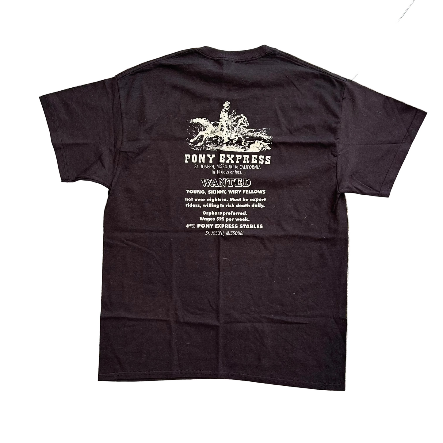 Pony Express Brown Tshirt - Medium - 21" x 29"