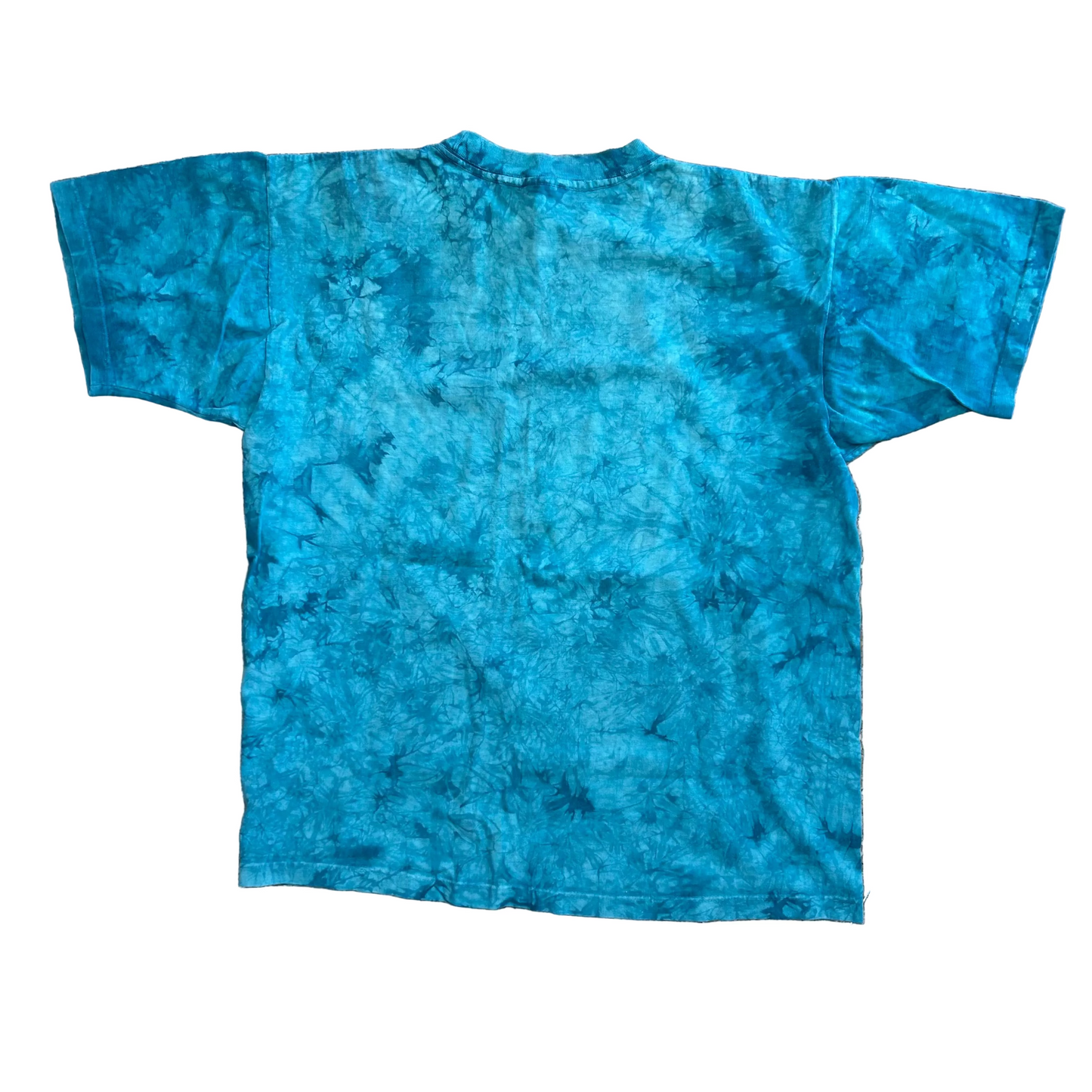 Dolphins Sun Tie Dye Blue Tshirt - Large - 23.5" x 28"