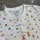 Nintendo All over Print White Tshirt - Medium - 20" x 25"