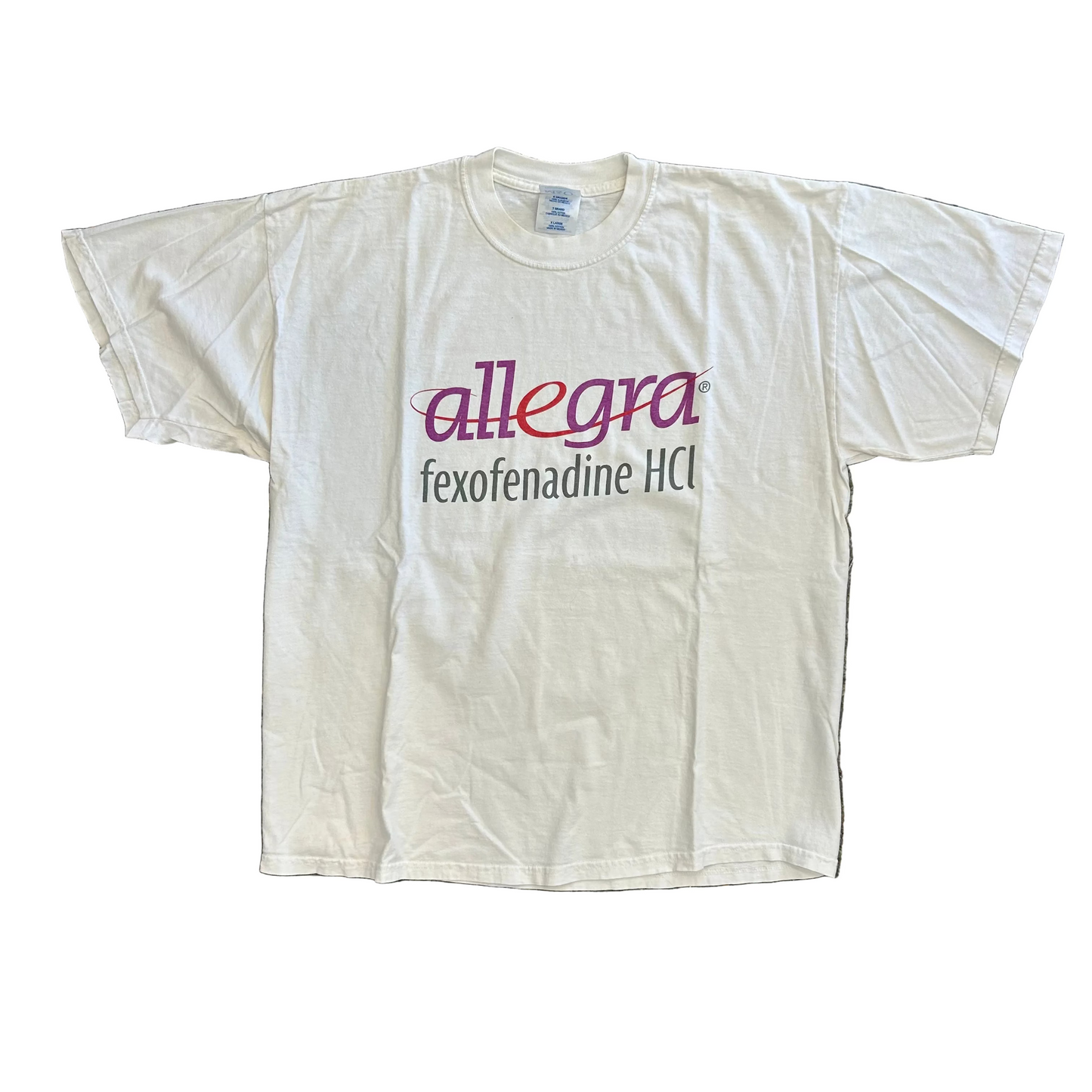 Allegra D White Tshirt - Large - 23" x 27.5"