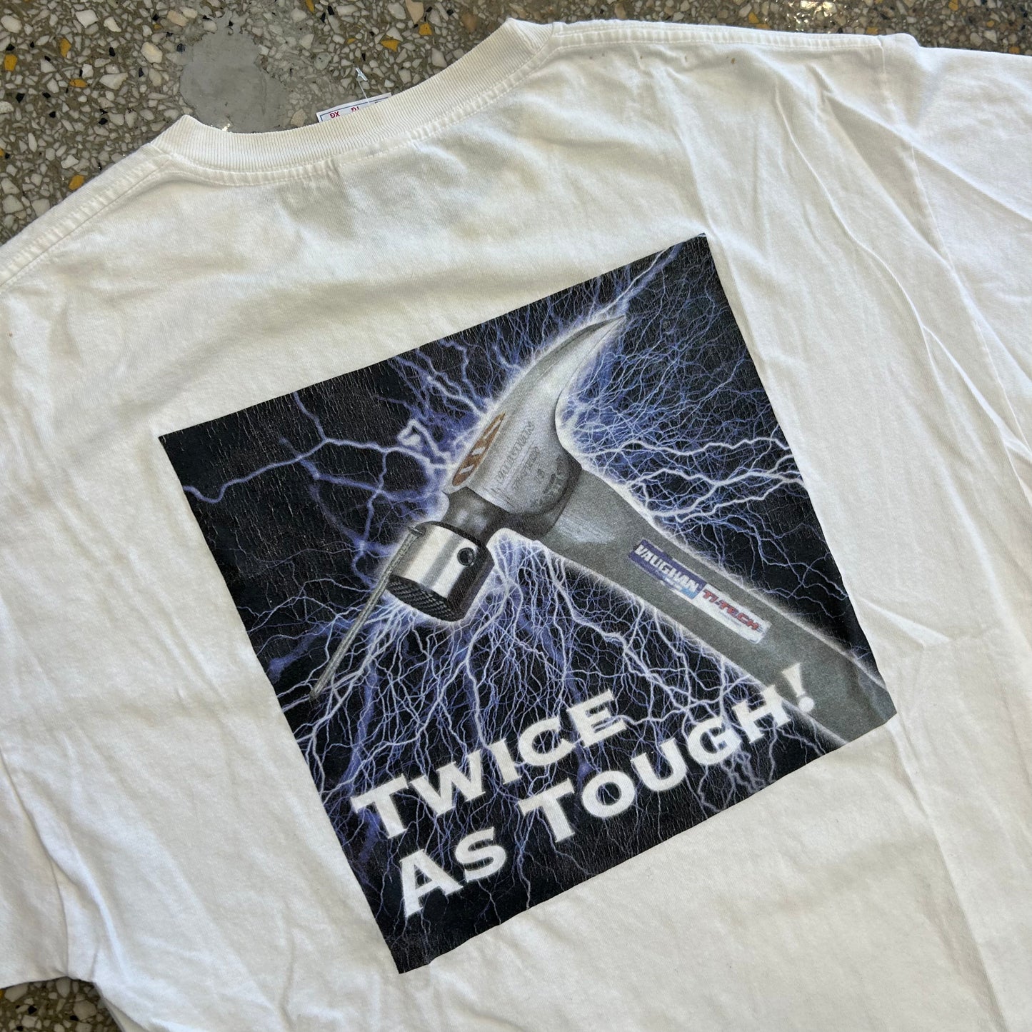 Twice as Tough White Tshirt - XLarge - 24" x 29"