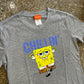 Chillin' Spongebob Nickelodeon Gray Tshirt - Large - 22" x 29"