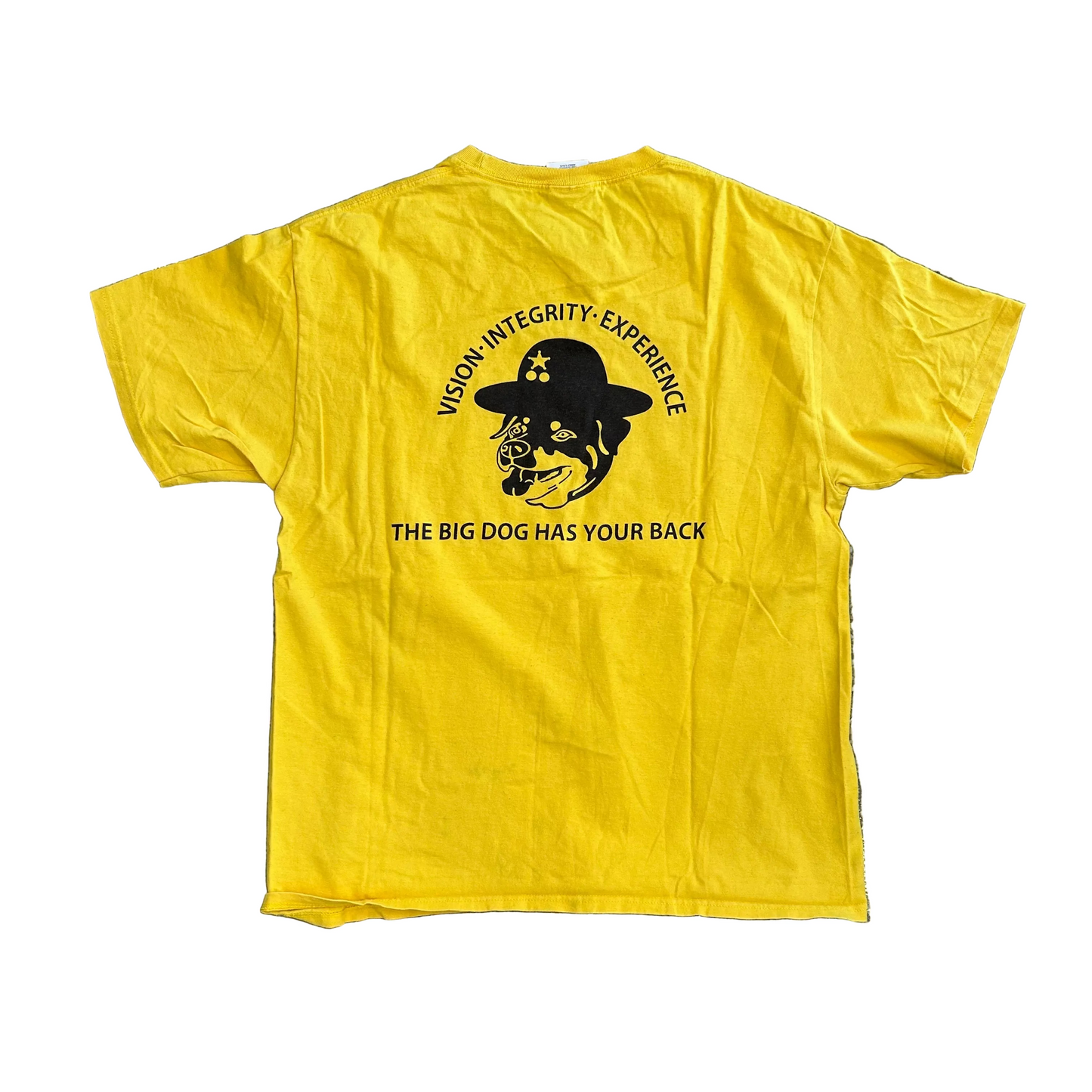 Big Dog Has Your Back Yellow Tshirt - Medium - 21.5" x 27"