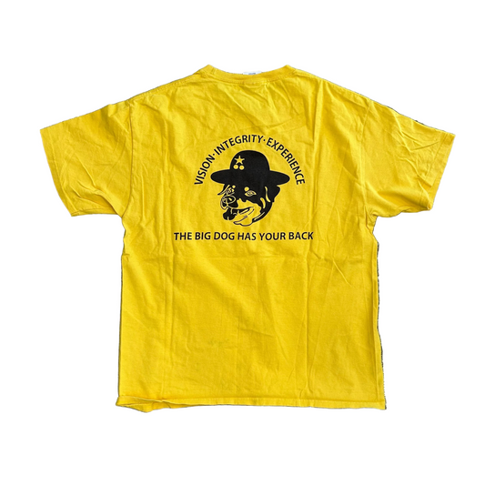 Big Dog Has Your Back Yellow Tshirt - Medium - 21.5" x 27"