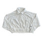 Fabletics White Quarter Button Up Collared Sweatshirt - Cropped XLarge - 24" x 18"