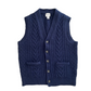 JCrew Wool Navy Blue Cardigan Sweater Vest - Small - 18" x 23"
