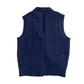 JCrew Wool Navy Blue Cardigan Sweater Vest - Small - 18" x 23"