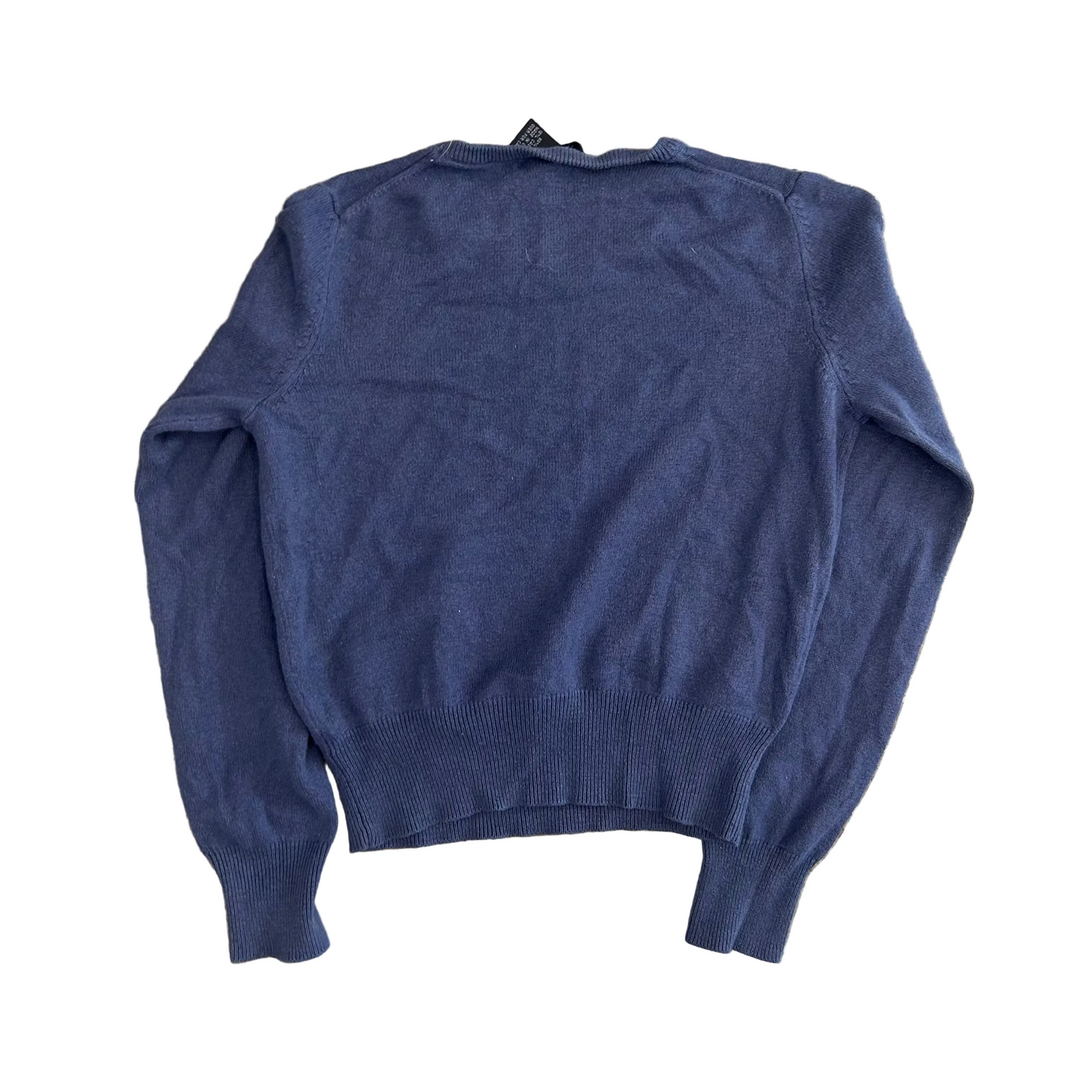 Cashmere Silk Blue Pocket Sweater - XSmall - 16" x 17"