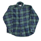 American Eagle Blue Green Button Up Flannel Shirt - XLarge - 25" x 27.5"
