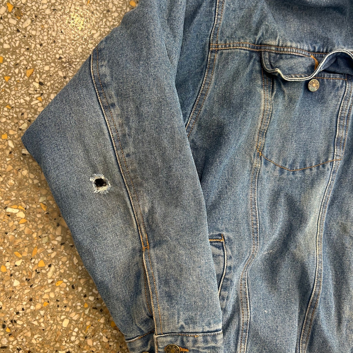Canyon Guide Denim Button Up Hooded Jacket - XLarge - 28" x 27"