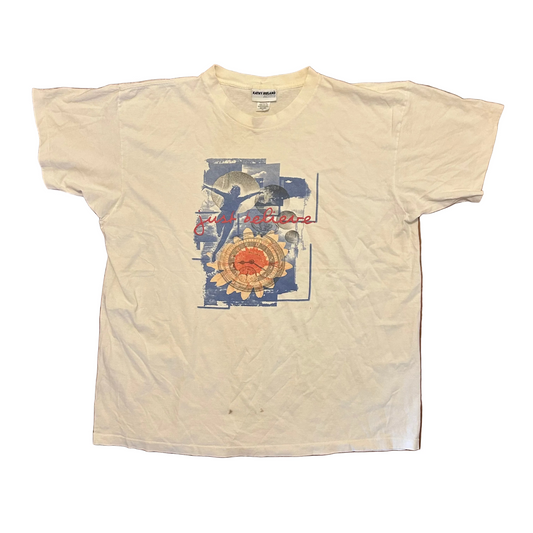 90's Kathy Ireland Active Just Believe White Tshirt - XLarge - 25" x 29"