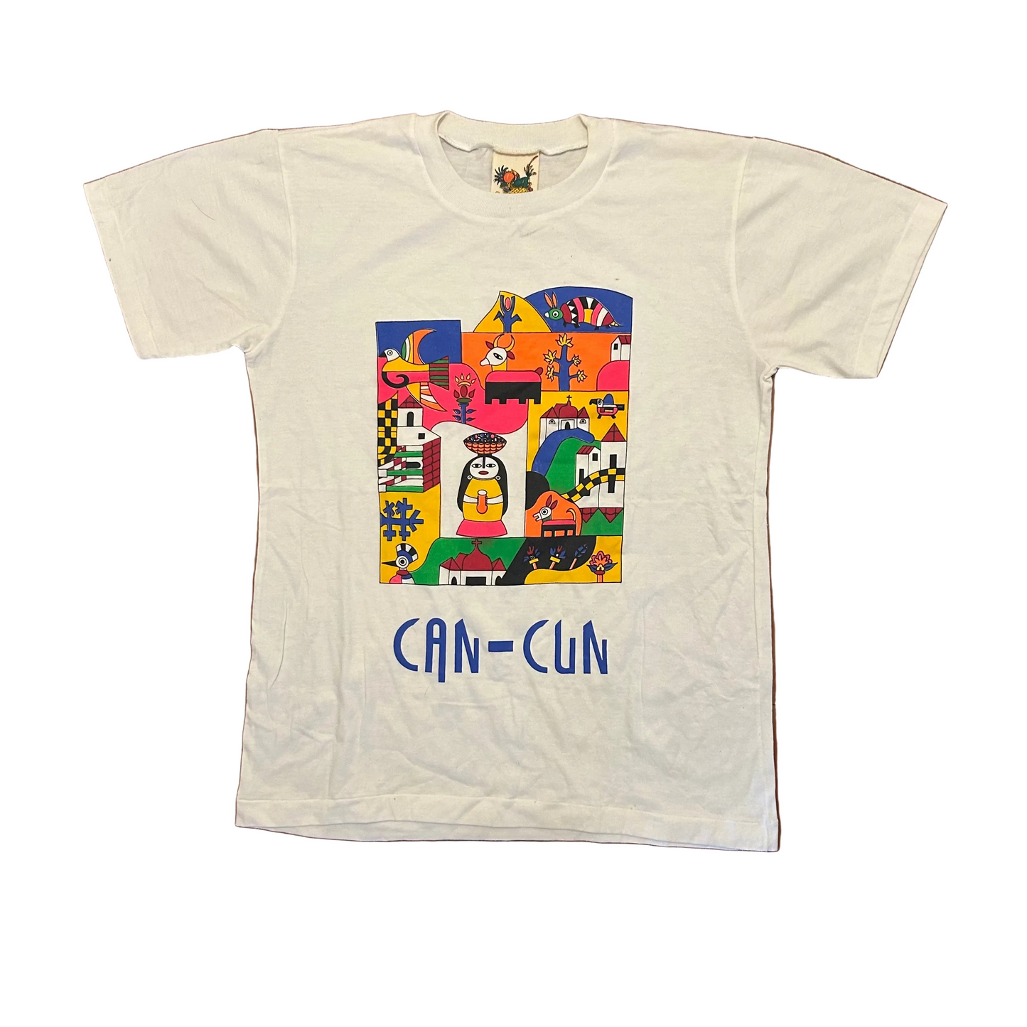 80/90's Cancun White Tshirt - Medium - 20" x 28"