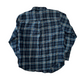 Blue Green Button Down Flannel - XLarge - 24" x 28"