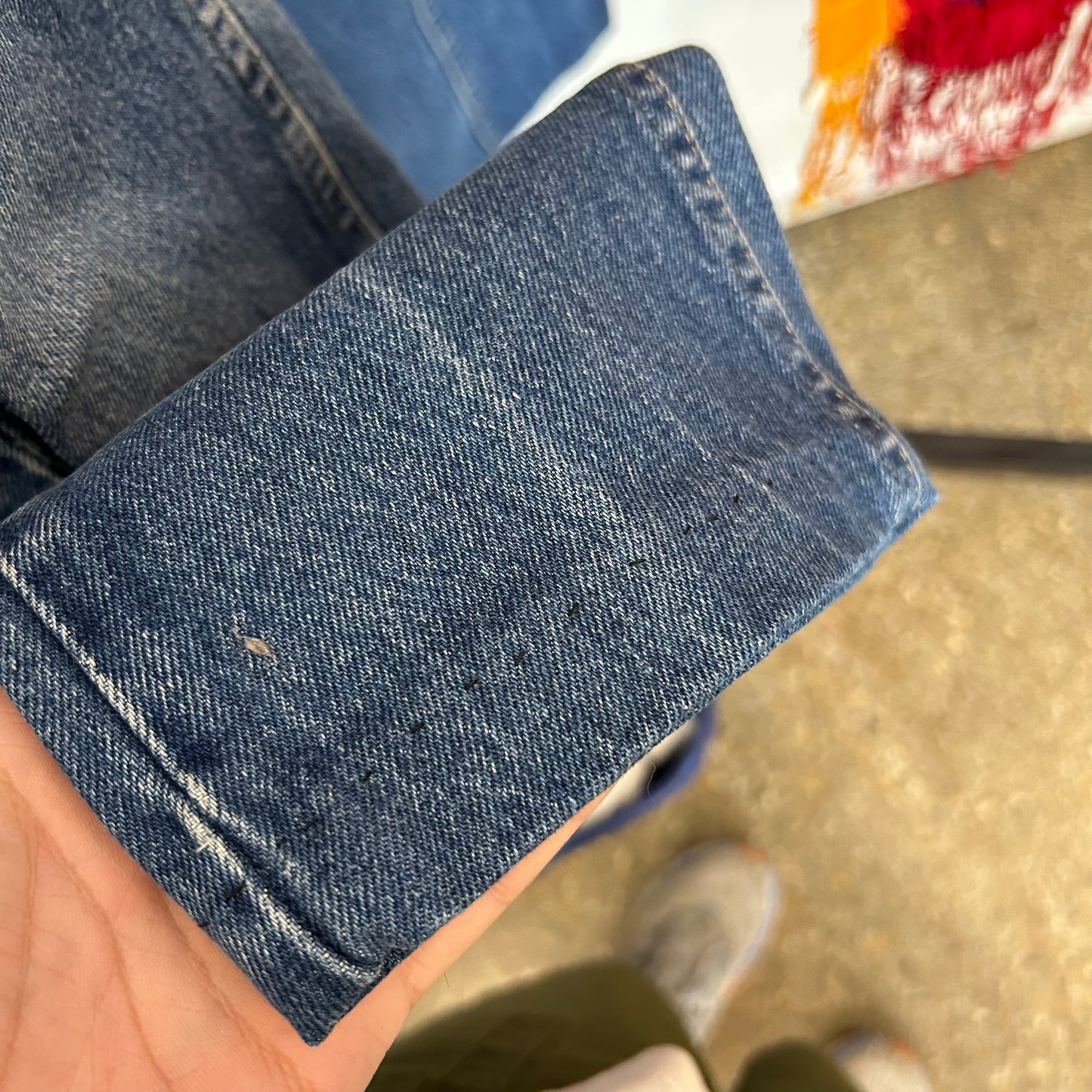 80/90's Lee Riders Denim Blue Jeans - Tagged 3 - 22" x 30"