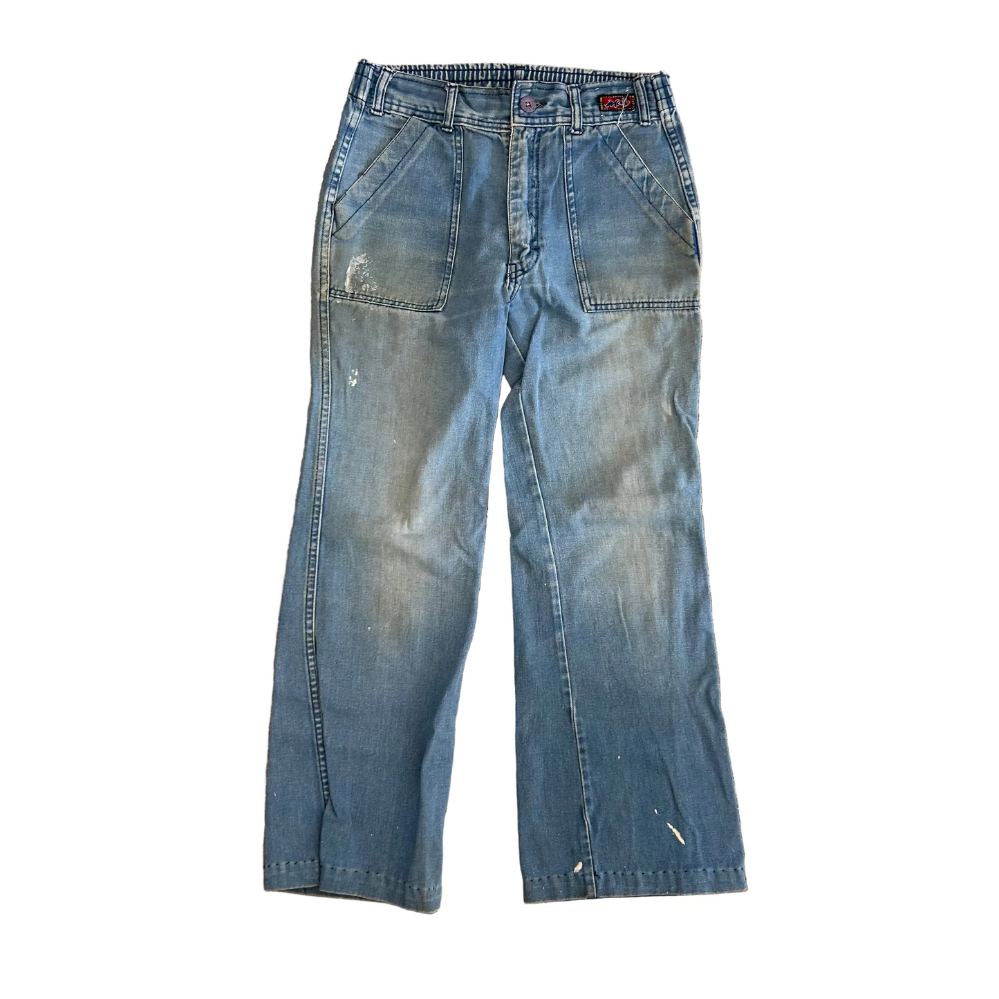 80/90's Male Lightwash Denim Blue Jeans - Tagged 12 - 28" x 28"