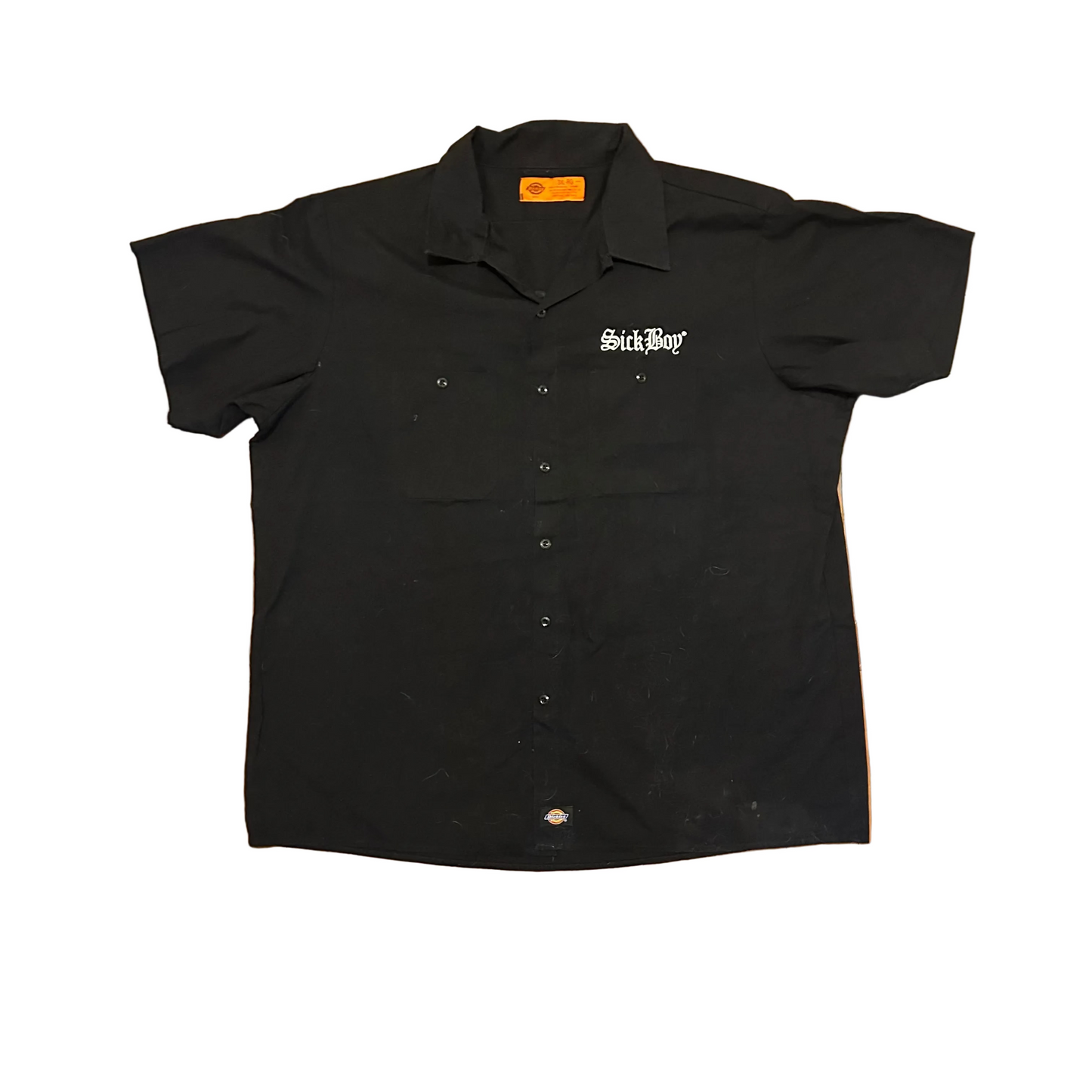 Dickies Sick Boy Motorcycles Black Work Shirt - XLarge - 28" x 32"