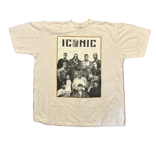 Shaka Wear Iconic Music Rap White Tshirt - XLarge - 28" x 31"
