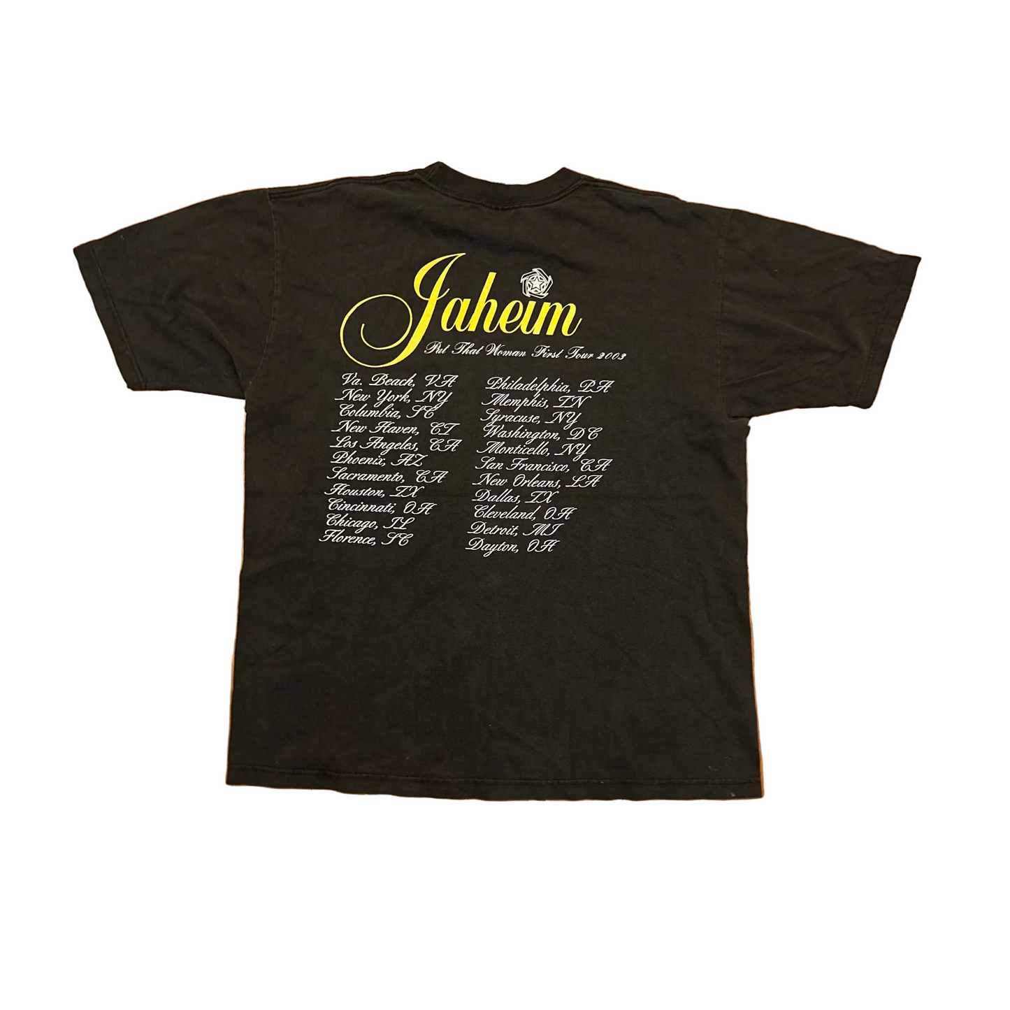 Jaheim Put That Woman First Music Tour 2003 Black Tshirt - Large - 22" x 26"