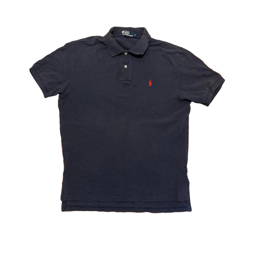 Polo RalPH Lauren Navy Blue Red Collared Shirt - Large - 22" x 28"
