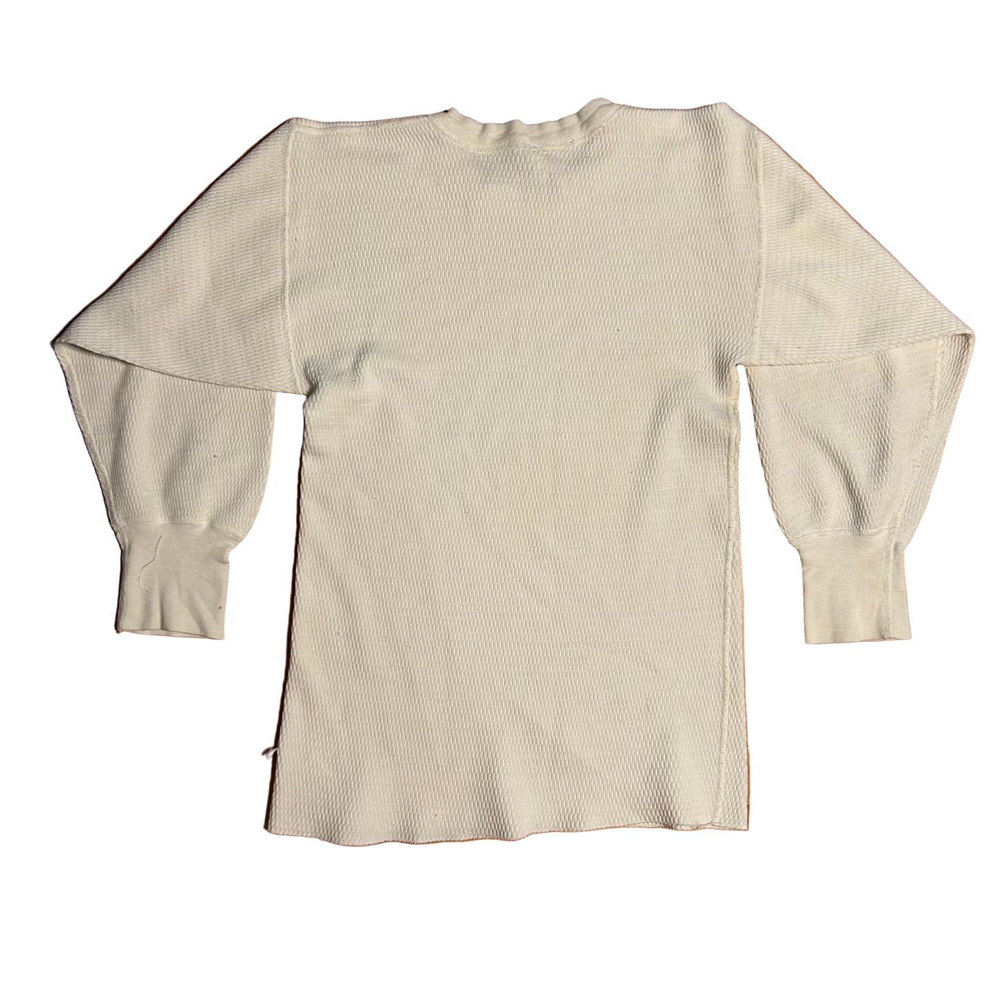 80's Maverick White Waffle Knit Thermal 50/50 Cotton Polyester Longsleeve Shirt - XSmall - 16" x 24"