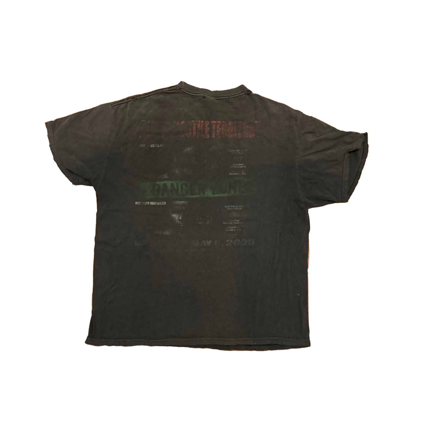 00's De La Hoya Mayorga Boxing 2006 Faded Distressed Black Promo Tshirt - Large - 22" x 27"