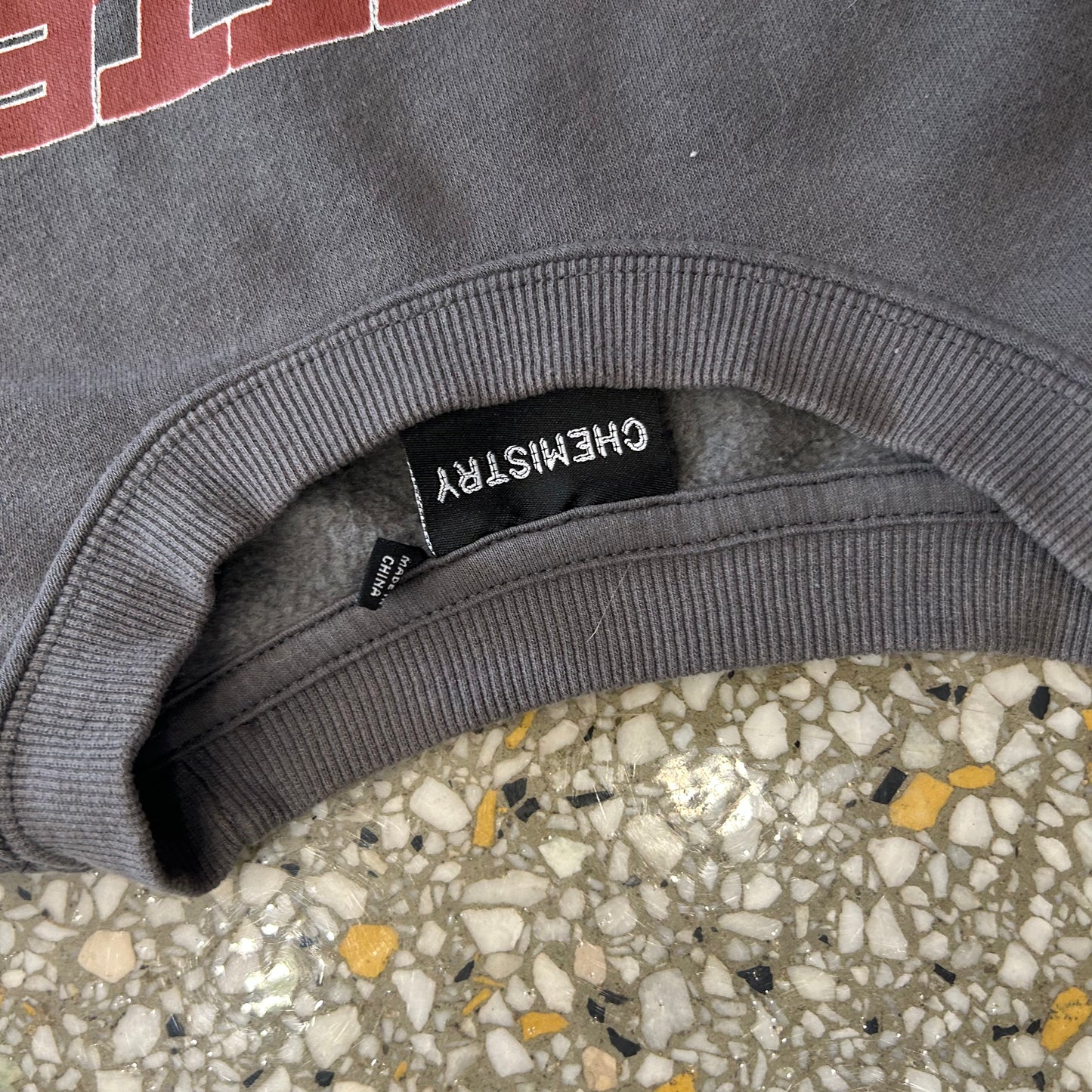 Chemistry Corvette Chevy Racing Grey Crewneck Sweatshirt - Large - 22" x 28"