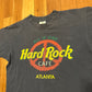 90's Hard Rock Cafe All is One Atlanta Faded Navy Tshirt - Medium - 21" x 26"