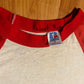 80's Russell Athletics Blank Red Raglan Baseball Shirt - Medium - 20" x 29"