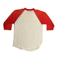 80's Russell Athletics Blank Red Raglan Baseball Shirt - Medium - 20" x 29"